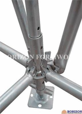 China Galvanized Ringlock Scaffolding System , Pin Lock Scaffold Dia 48.3 X 3mm for sale