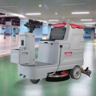 China Red Single Brush Ride On Floor Scrubber Wash Floor Machine for sale