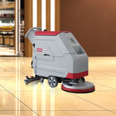 China Commercial Hand Push Floor Scrubber Electric Cleaning Machine For Warehouse for sale