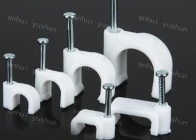 China 10mm High Durability And Flexible Nail Plastic Cable Clips Plastic Round Adjustable Cable Clips for sale