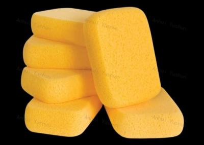 中国 Rectangle Tile Grout Sponge Professional Cleaning for Tiles yellow color 販売のため