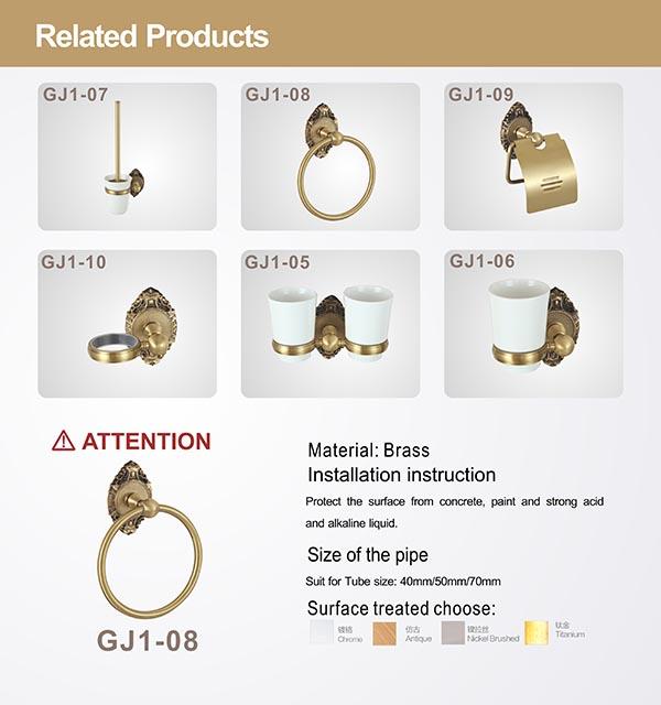Brass Bathroom Accessories Stainless Steel Surface Finishing Free Standing Towel Rack and Collections for Hotels