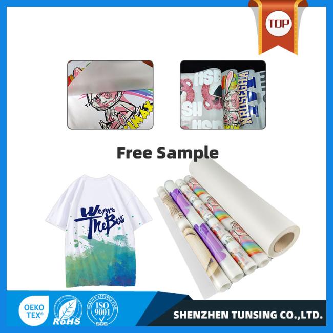 DTF PET Film roll showing professional packaging and product appearance