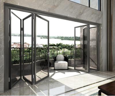 China High And Low Waterproof Track Folding Door Humanized Alloy 6063 T5 for sale