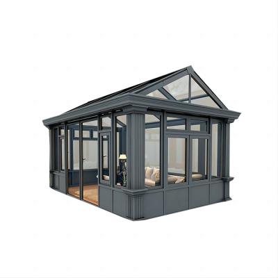 China 6063 Aluminum Frame Season Outdoor Glass Room Glass Houses Sun House for sale