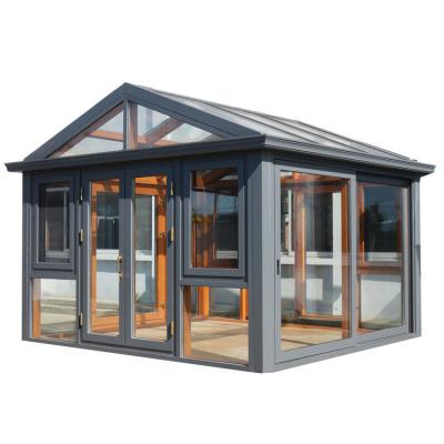 Chine Terrasse extérieure faite sur commande de pièce de verre trempé de solarium d'alliage d'aluminium de style européen à vendre