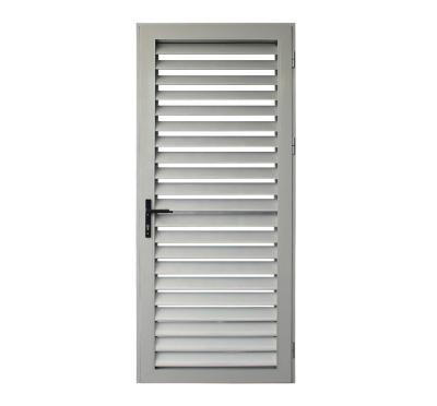 China White Color Surface Glass Louver Doors , Aluminium Frame French Doors ISO14001 for sale