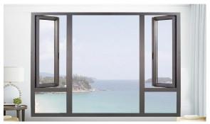China El marco de aluminio Windows de la rotura termal, doble de madera anodizado esmaltó Windows en venta