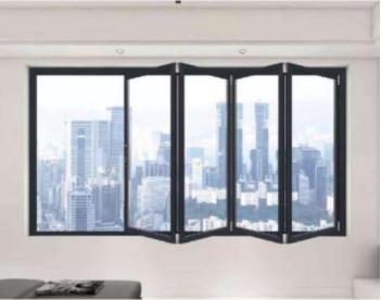 China Tempered Glass Aluminum Folding Windows , Horizontal Bifold Windows for sale