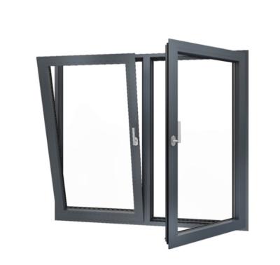 China ODM Aluminum Tilt And Turn Windows , Horizontal Double Tempered Glass Window for sale