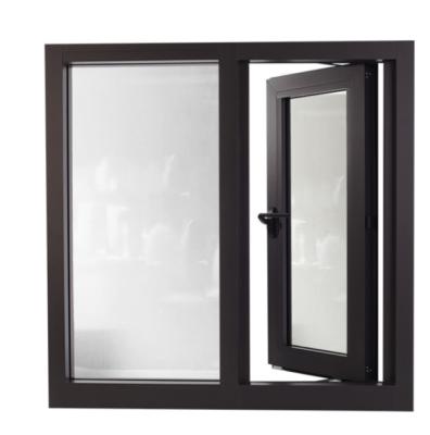 China OEM Aluminium Frame Fixed Glass Window , Double Opening Casement Window With Grill for sale