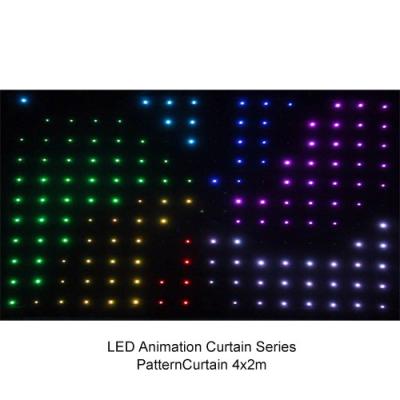 China Full Color P9 to P20 4 x 3m LED Video Curtain , Flexible Soft Led Stage Screen 200w for sale