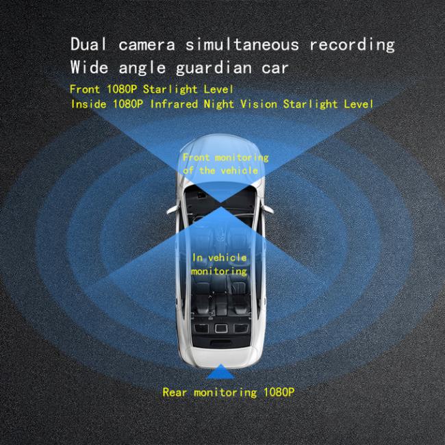 Dual Car Driving Record Driving Monitoring Cameras AHD Starlight HD Night Vision