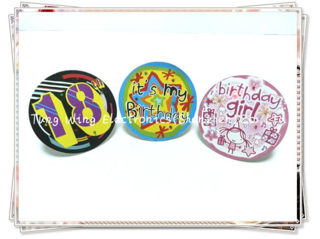 Delicate Festival Flashing LED Module / Musical LED Badge for Holiday Gifts 1