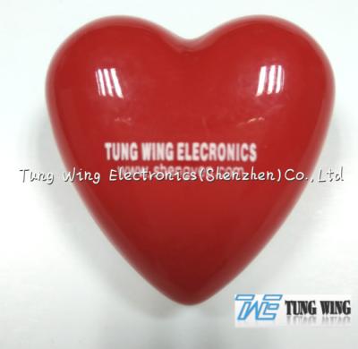 China Heart Shaped Flashing LED Badges For Festival Items , Party Flashing Items for sale
