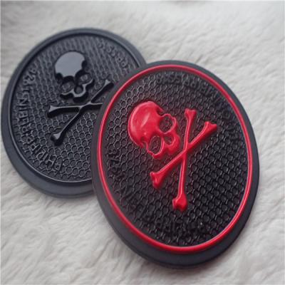 China Cool Men 's Coat Skull Logo Eye - Catching Custom TPU Patch For Fashionable Brand for sale