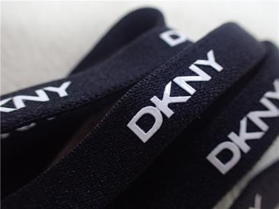 China Black Underwear Elastic Band With Printing White Silicone Logo Environmental Protection for sale