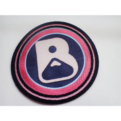 China 3D Flocking Badge Custom iron/sew on cloth patches for Garment Patch embossed  logo for sale