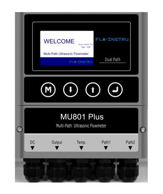 China Clamp On Sensor Multi Channel Ultrasonic Flowmeter MU801 Plus for sale