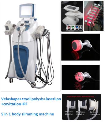 China 5 in 1 Velashape+cryolipolysis +laserlipo+cavitation+RF body slimming Machine for sale