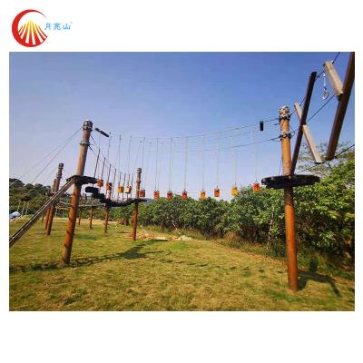 China Outdoor Playground Adventure Ropes Course Challenge Tree Top Adventure Course for sale
