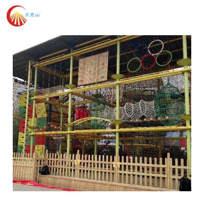 China Children Adventure Ropes Course Anti Corrosion Indoor High Ropes Climbing Course for sale
