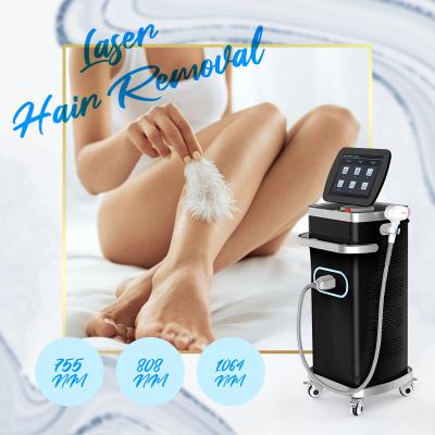 China Medical Laser Hair Removal Machine 755nm 808nm 1064nm Diode Laser Beauty Machine For Salon for sale