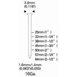 16 Guage T Series 50mm Air Brad Nail Finish Nail for Furniture
