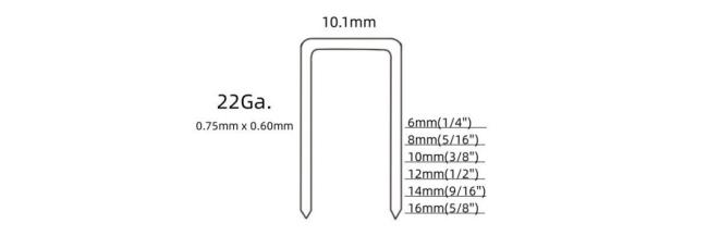 22 Gauge 1410 Staples for Upholstery with High Quality 14 Series