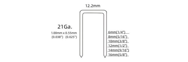 Hot Sale 21 Gauge 8406 Staples for Upholstery with High Quality 84 Series