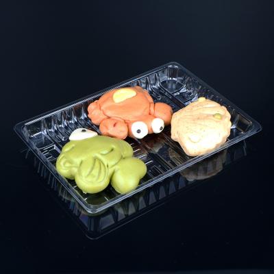 China FDA Clear Rectangle 24*16.5*3cm Plastic PET Tray for sale