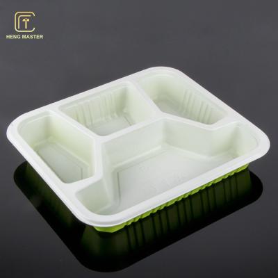 China 4 Compartment Disposable 23.5*20.5*3.5cm Airline Food Tray for sale