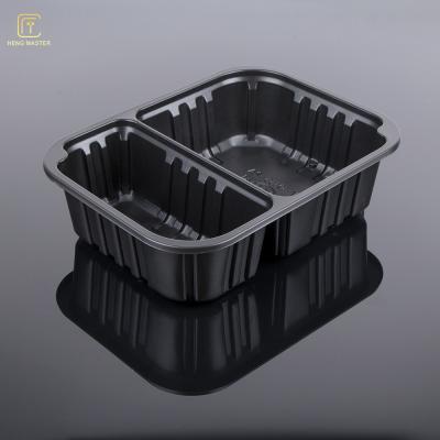 China Black Food Packaging 18*10*6cm Airline Meal Tray for sale