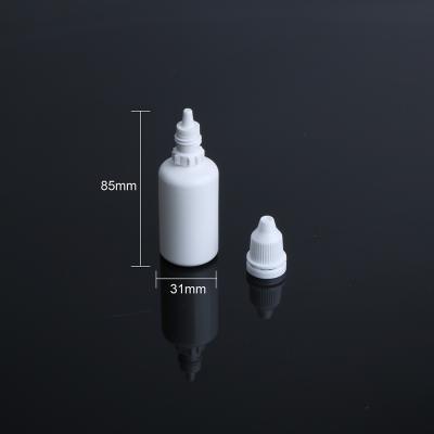 China Squeeze 30ml Hdpe White Empty Eye Drop Bottle With White Cap Automatic Machine for sale