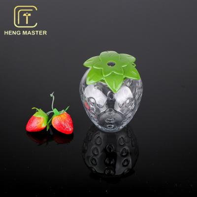 China Clear Beverage Cold Brew Coffee Bottle Strawberry Shape Packaging Juice Bottles for sale