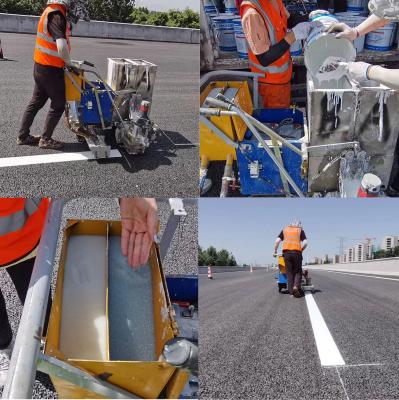 China Two Component Road Line Marking Machine Scraping Street Striping Marking Machine for sale