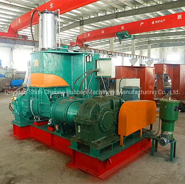 Internal Mixer Banbury Kneader Line - Close-up view of mixing chamber