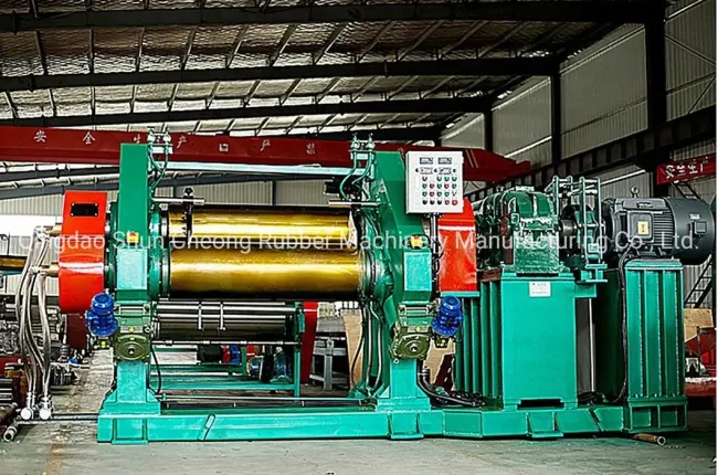 Two Roll Calender Mill for Rubber - Front View
