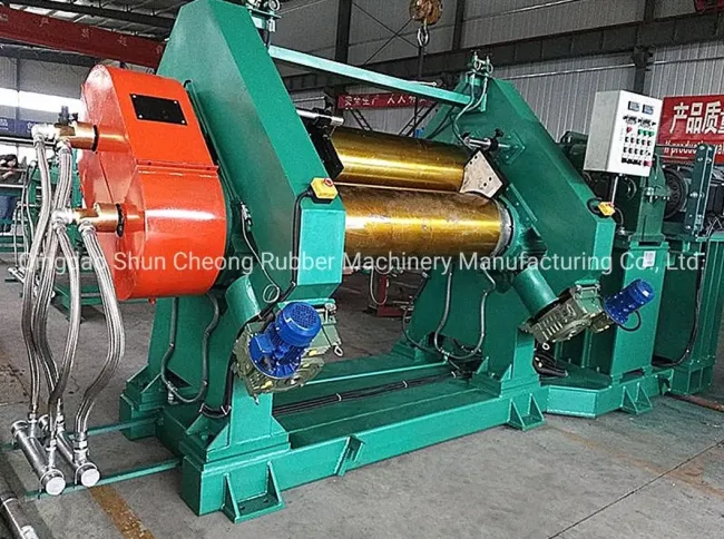 Two Roll Calender Mill for Rubber - Side View
