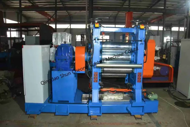 Long Life Four Roll Rubber Sheet Calendering Plant