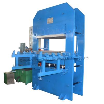 China Car Mat Manufacturing Machine / Curing Press Machine With Push Pull Block Group for sale