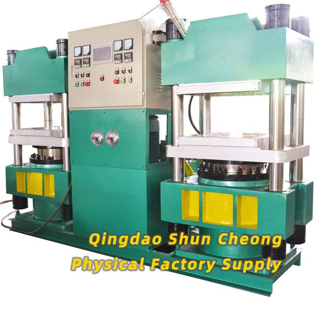 Vulcanizing press heating system detail