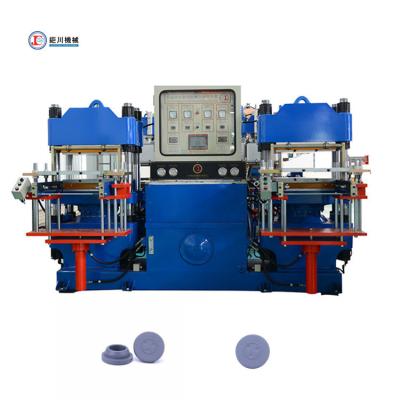 China Máquina de moldeado de goma de prensas de vulcanización de placas hidráulicas para fabricar tapones de goma médica en venta