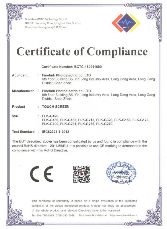 CE - Hubei Finelink Photoelectric Co., Ltd.