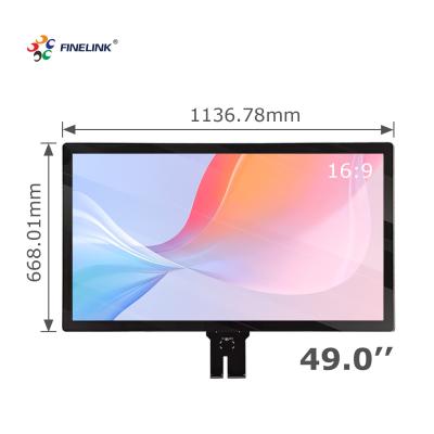 China 49 Inch IP65 Waterproof Touch Multi-touch USB/I2C/RS232 Interface Large Capacitive Touch Panel For Kiosk for sale