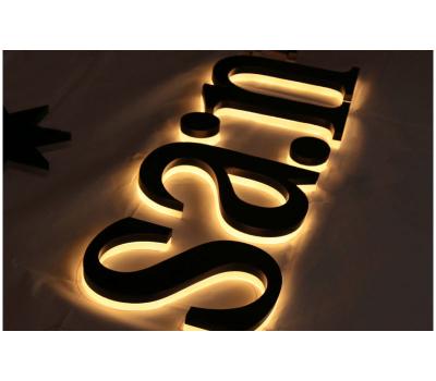 China Customization Backlight Number Led Logo Signs Company Decor Letter Light Plate for sale