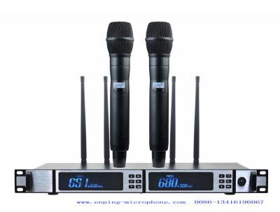 China LS-3000/ CHEAP TRUE DIVERSITY UHF wireless microphone system with IR selectable frequency for sale