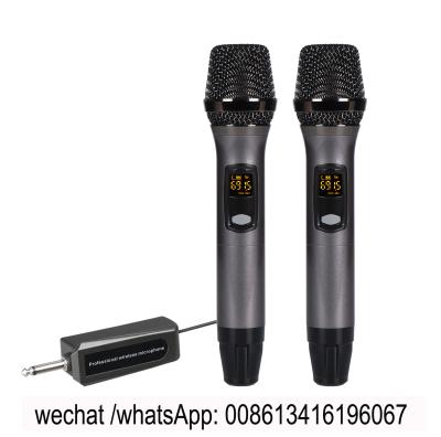 China U19 / UHF professional teaching wireless microphone/  20 channel frequency/metal handheld/6.35 to 3.5 jack for sale