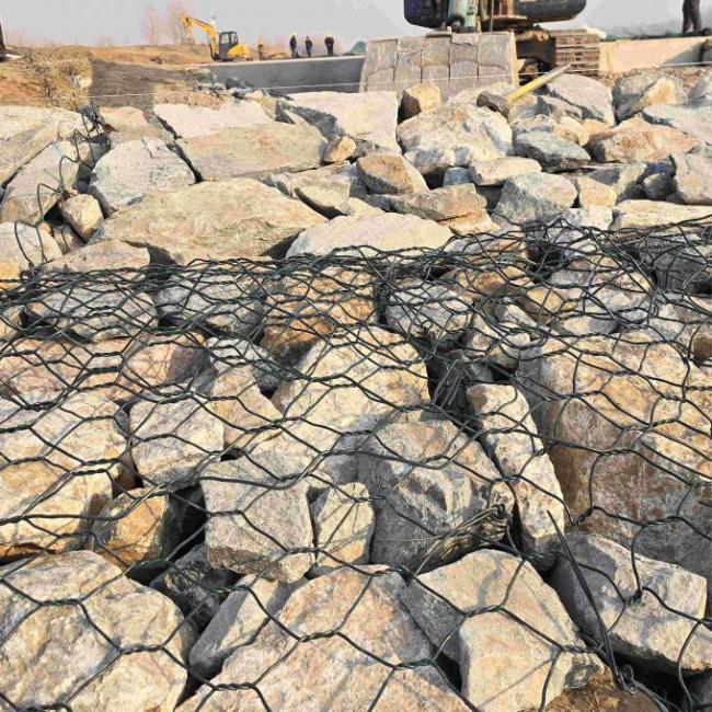 PVC Coated 3*1*1M 8*10cm Hexagonal Mesh Hole Hot Galvanized Gabion Cage Factory Price 0