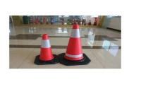China Red PVC Construction Safety Tools Traffic Rode Cones With Reflective Tape for sale